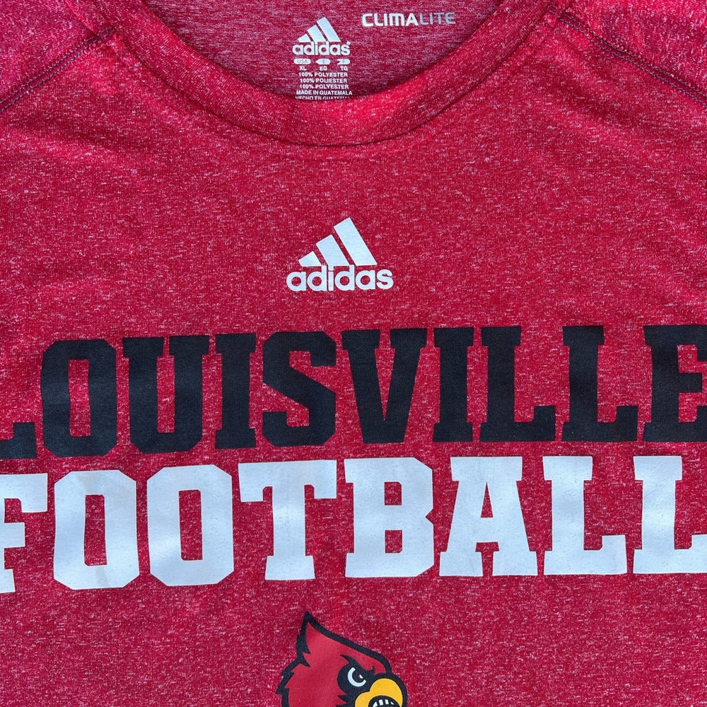 Adidas climalite Louisville Cardinals Football Team Training shirt men jersey PE - Picture 2 of 2